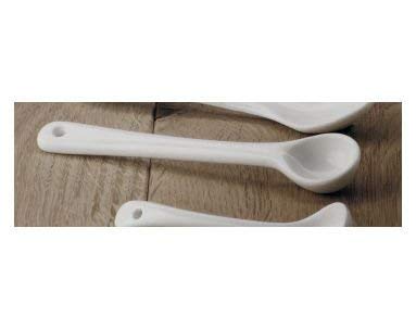 CKS Mustard/Salt Spoon 11cm - White Ceramic