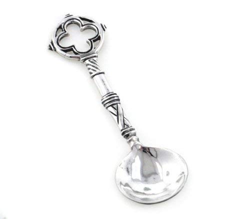 Irish Celtic Knot Sterling Silver Salt Dipper Spoon - 55mm Long