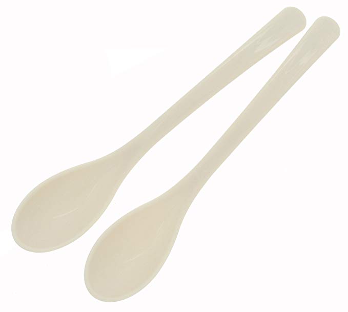 Kotobuki Ramen and Noodle Soup Spoon, White, Set of Two