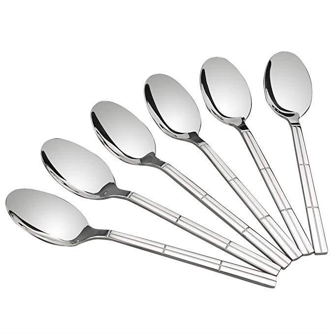 Lesbin Stainless Steel Flatware Dessert Spoon, Set of 12