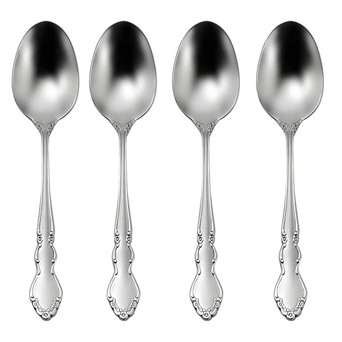 Oneida Satin Dover Dinner Spoons, Set of 4