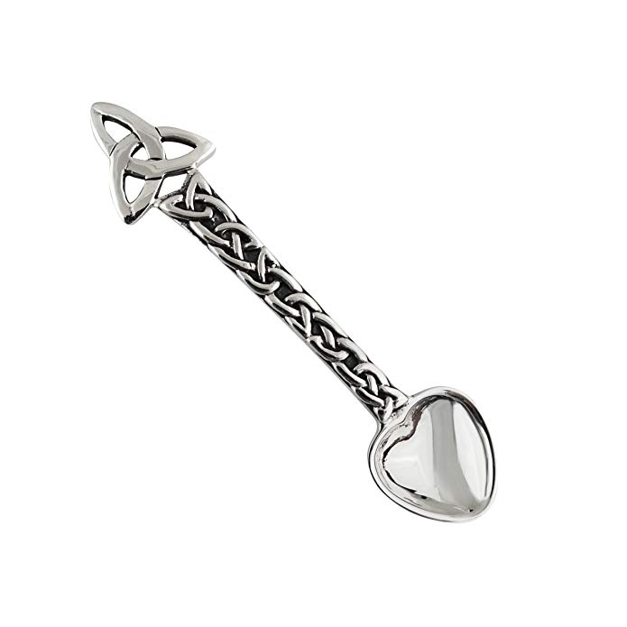 Sterling Silver Trinity Knot Triquetra Salt or Mustard Spoon