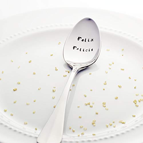 Felix Felicis - Stainless Steel Stamped Spoon, Stamped Silverware - Harry Potter Inspired Party Ideas - Unique 21st Birthday Gifts for Her