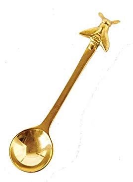 Bumble Bee Themed Gold-colored Brass Spoon