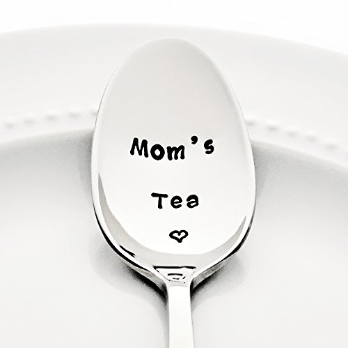 Mom's Tea with a Heart | Stainless Steel Stamped Spoon | Foodie Gifts for Her | Mother's Day Gift for Mom