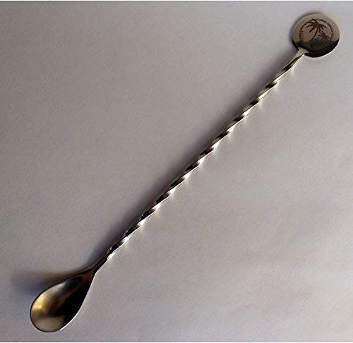 MarcoTrader Bar Spoon – New 11 Inch Professional-grade, Custom-Designed One Piece SAE 304 Stainless Steel with Exclusive 4mm Shaft Will Not Rust