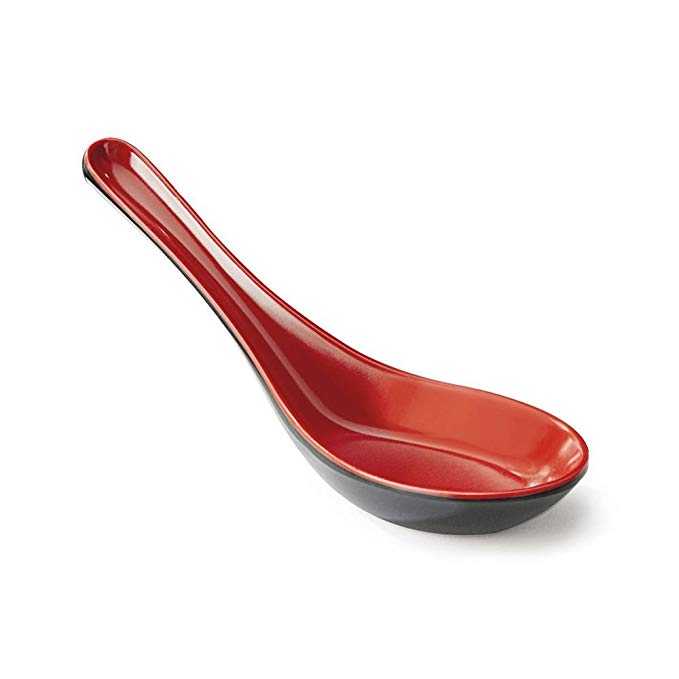 G.E.T. Fuji Black & Red Soup Spoon