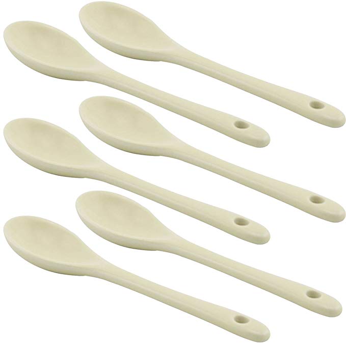 Beige Espresso Spoons for Coffee Tea Yogurt Appetizers and Desserts Well Fitting Coffee Mugs and Teacups 4.7