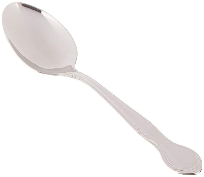 Winco 0024-01 12-Piece Elegance Mirror Finish Teaspoon Set, 18-0 Stainless Steel