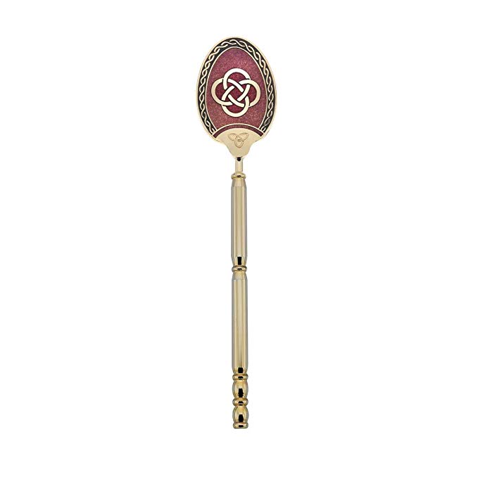 Sea Gems Gold Plated Teaspoon with Celtic Circle Knot Design