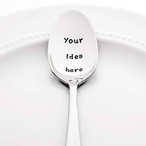 CUSTOM Personalized Spoon - Your Idea Here! | Stainless Steel Stamped Spoon | Stamped Silverware | Father's Day Gift for Men | Unique Mother's Day Gifts for Women