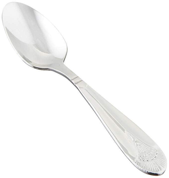 Winco Peacock 12-Piece Demitasse Spoon Set, 18-8 Stainless Steel