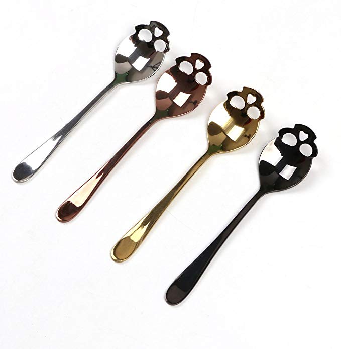 Penta Angel 4PCS 304 Stainless Steel Sugar Skull Tea Spoon