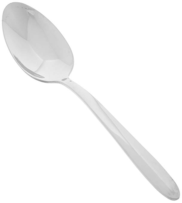 Winco 0019-01 12-Piece Flute Teaspoon Set, 18-0 Stainless Steel