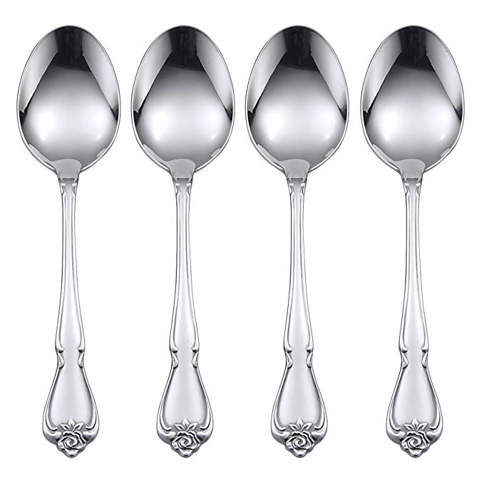 Oneida Flatware True Rose Dinner Spoons Set Of 4