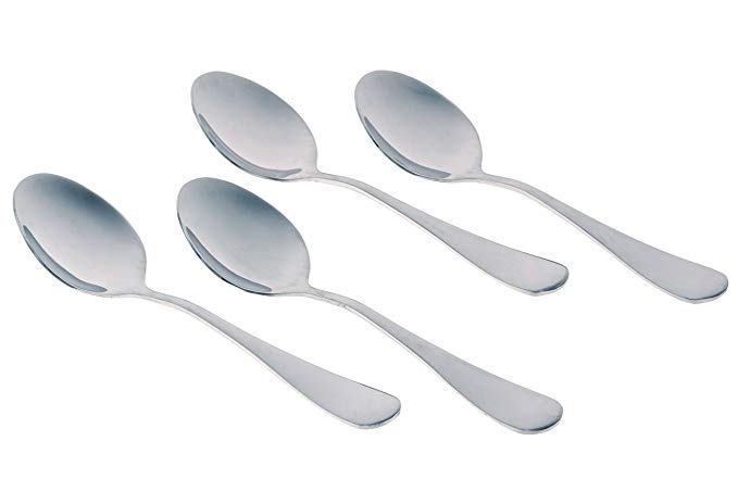 Seikei Dessert Tea Spoon Bistro Short Table Spoons, 5.5-Inch, Set of 4