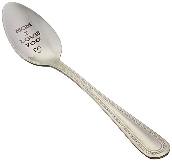 Mom I Love You Engraved Spoon,gift for mom,best selling items,mom birthday gift,mom gifts,mom birthday,mommy and me,mom to be,mom from daughter,engraved spoon,ice cream