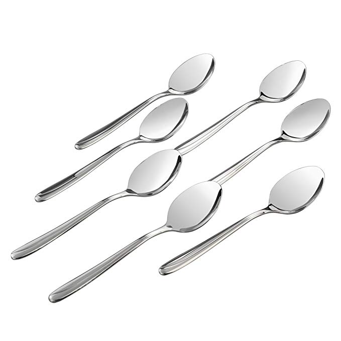 Anbers 12 Pieces Stainless Steel Dessert Spoons, 7.1 Inches