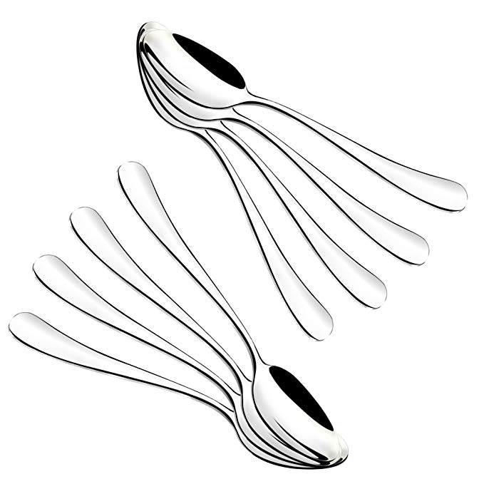 18/10 Stainless Steel Top Quality Teaspoons Set Of 8, 6.7inch For Home Restaurant Hotel