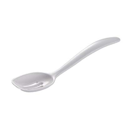 Gourmac Mini White Melamine Slotted Spoon, Set of 2