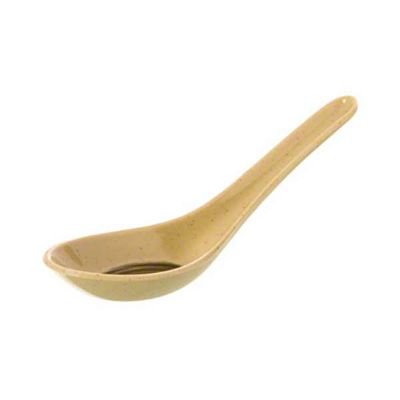 Thunder Group 12-Pack WEI Collection Won Ton Spoon, 5-5/8-Inch by 1-5/8-Inch, Brown