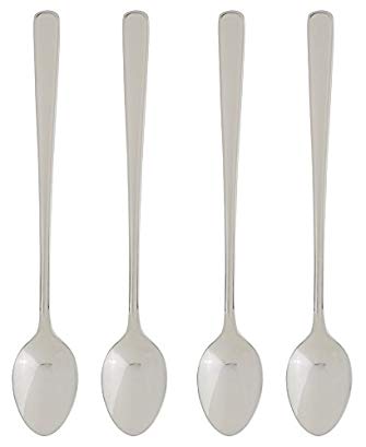 HIC Long Handled Ice Cream and Iced Tea Spoons, 18/8 Stainless Steel, 7.75-Inch, Set of 4