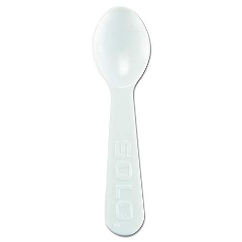 Solo 00080-0222 3 in White Plastic Taster Spoon (Case of 3000)