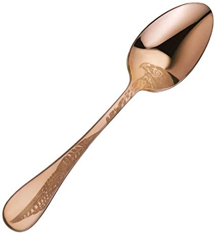 Mepra Caccia Ice Oro Soup Spoon, Gold Matt, Set of 12