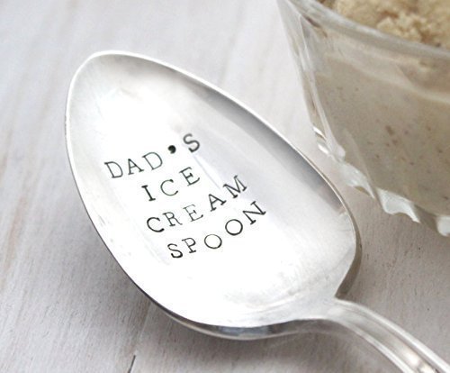 Dad's Ice Cream Spoon~Stamped DAD Spoon Gift