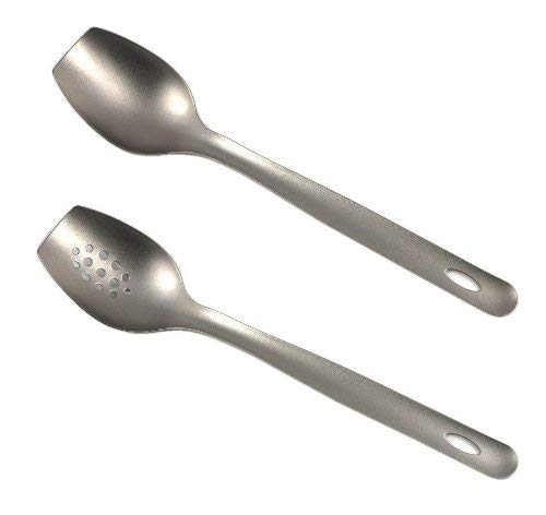 Rada Cutlery Cooks Spoon and Cooks Spoon with Holes R123/125 Combo Pack