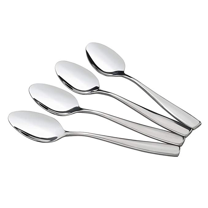 HOMMP 16-Piece Stainless Steel Teaspoons, Dessert Spoons