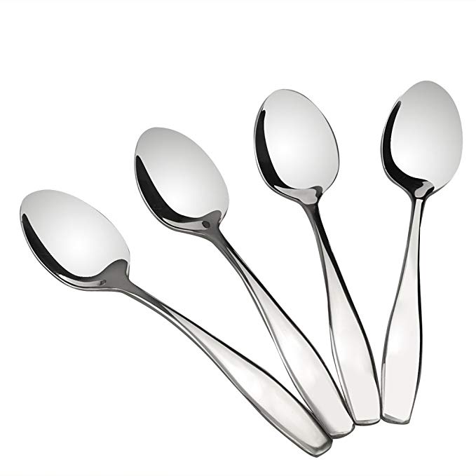 Ggbin 12-Piece Dessert Spoons, Stainless Steel Teaspoons, 6.7 Inch