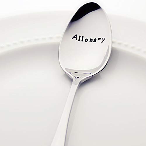 Doctor Who: Allons-y - Stainless Steel Stamped Spoon, Stamped Silverware | Unique Birthday Gifts for Him | Geek Gifts