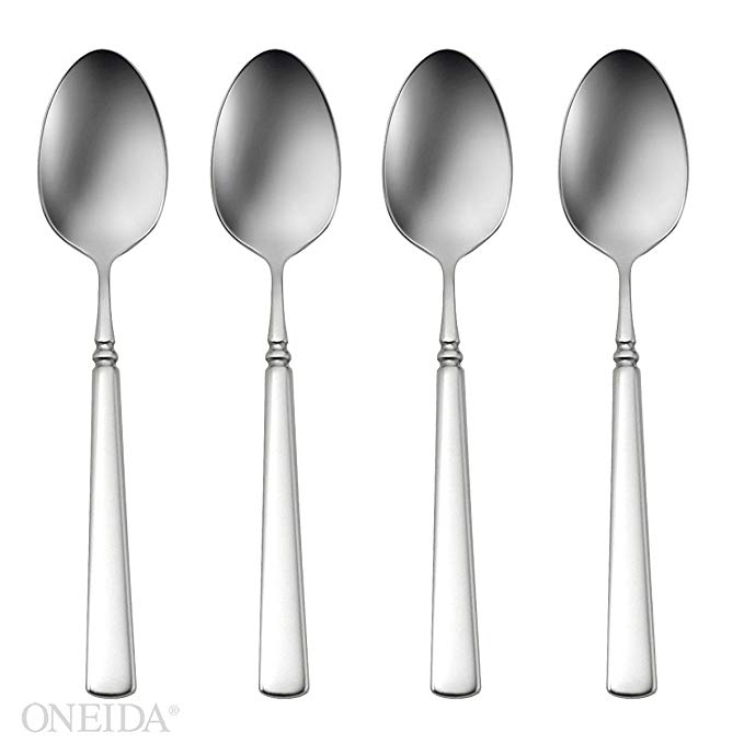 Oneida Easton Fine Flatware Set, 18/10 Stainless, Set of 4 Teaspoons