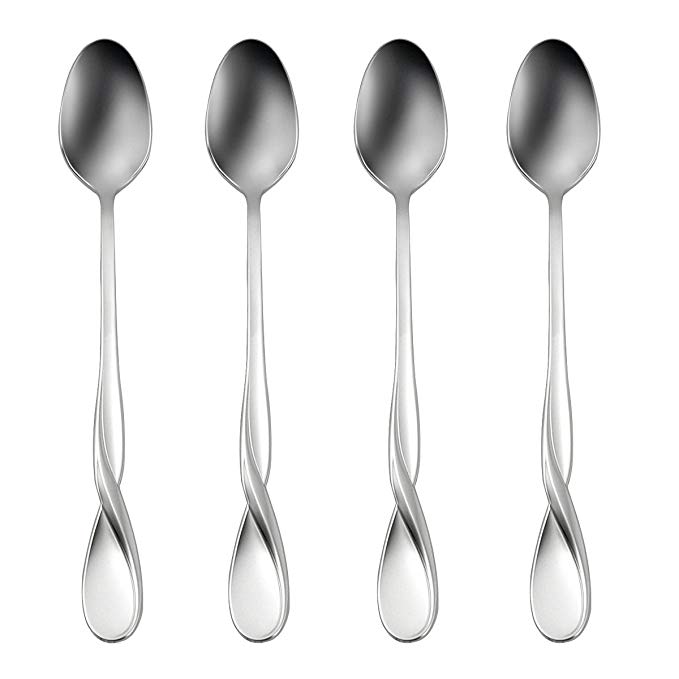 Oneida Satin Aquarius Iced Tea Spoons, Set of 4