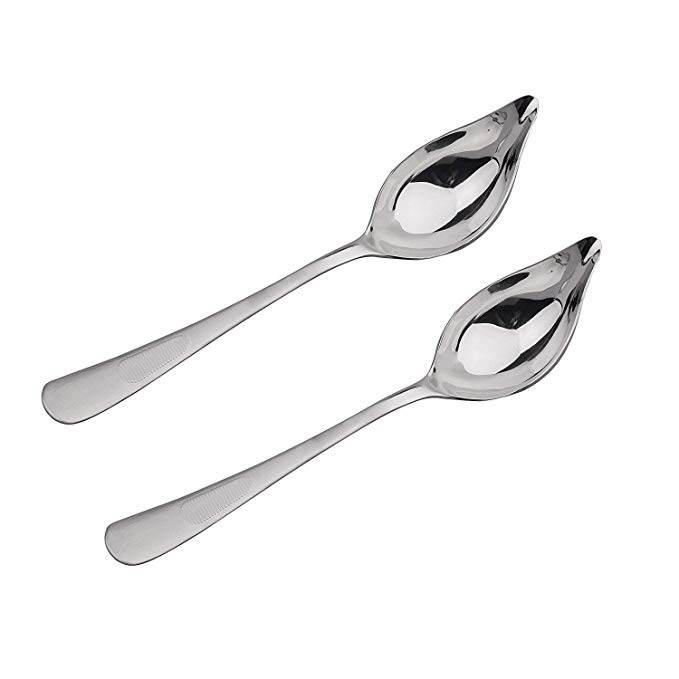 IMEEA Saucier Drizzle Spoon with Tapered Spout SUS304 Stainless Steel 8.8inch, Set of 2