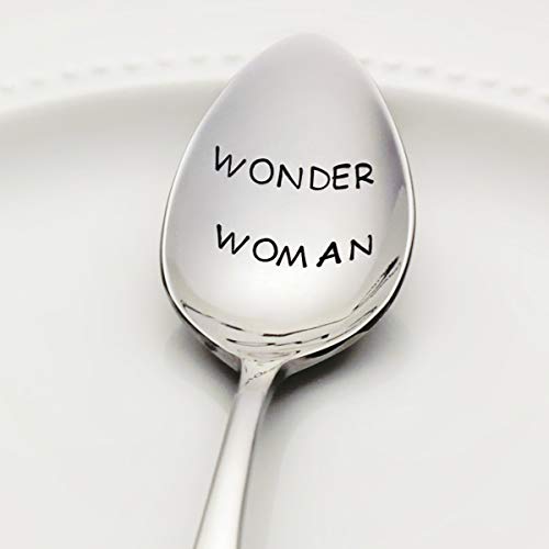 Wonder Woman - Stainless Steel Stamped Spoon | Stamped Silverware | Sorority Gifts for Women and Her | Unique Mother's Day Gift for Mom