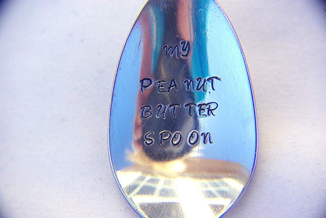 My Peanut Butter Spoon ~ NEW FLATWARE Hand Stamped Spoon. Unique Gift can be Personalized for the Peanut Butter Lover in your Life.