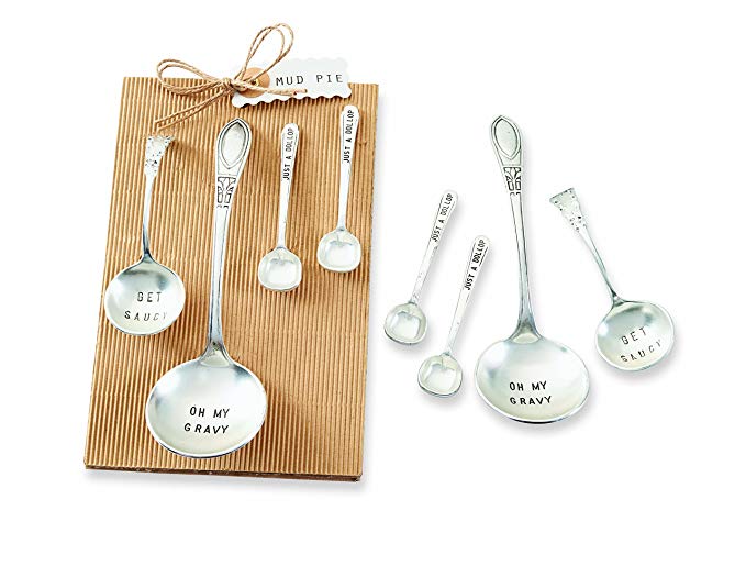 Mud Pie Ladle (Set of 4), Silver (4971003)