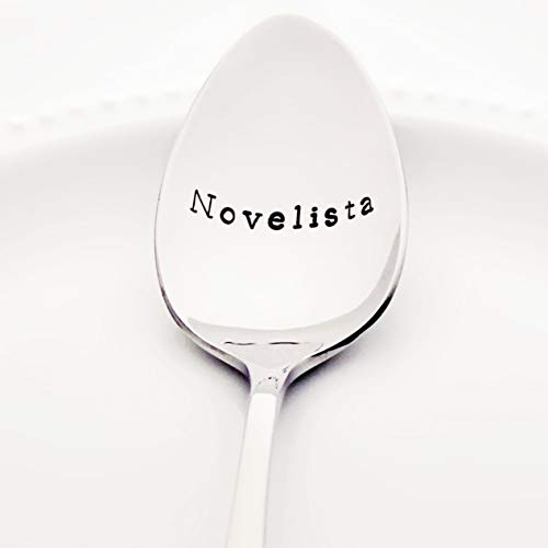 Novelista - Stainless Steel Stamped Spoon for Readers - Bookclub Gifts for Writers and Teachers