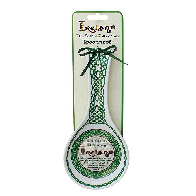 Celtic Collection Spoon Rest With Irish Blessing Design